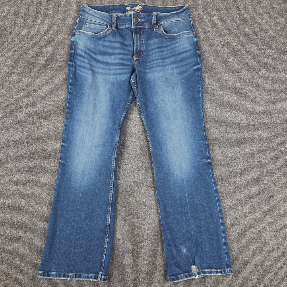 Wrangler Retro Mae Bootcut Jeans Women's Juniors 11 Mid Rise Dark Wash Denim